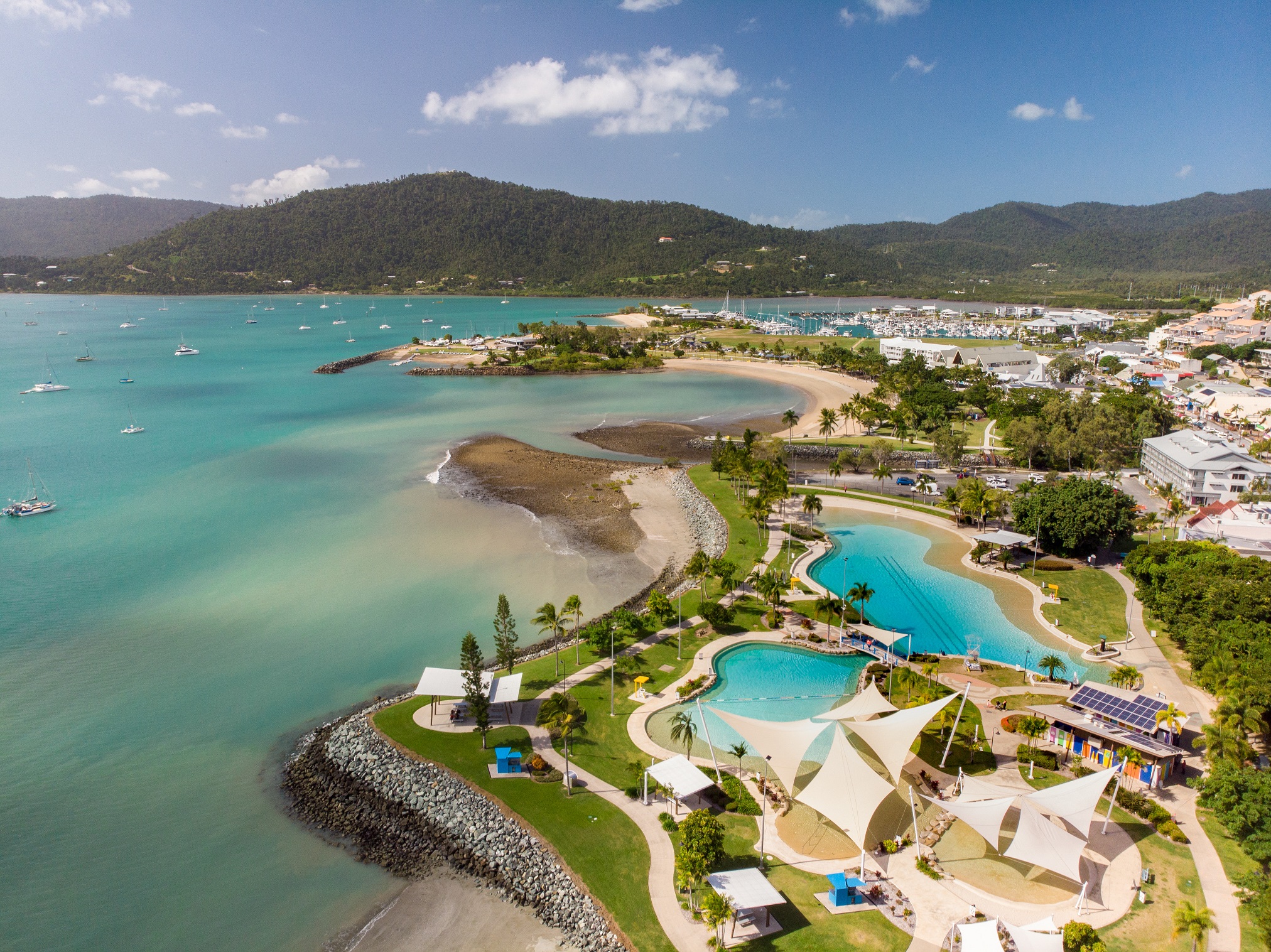Beachfront swimming pool